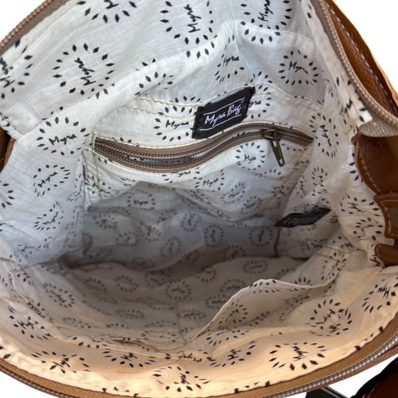 Myra Bag Accelerate Hand Tooled Fringe Tapestry Bag - Picture 5 of 9